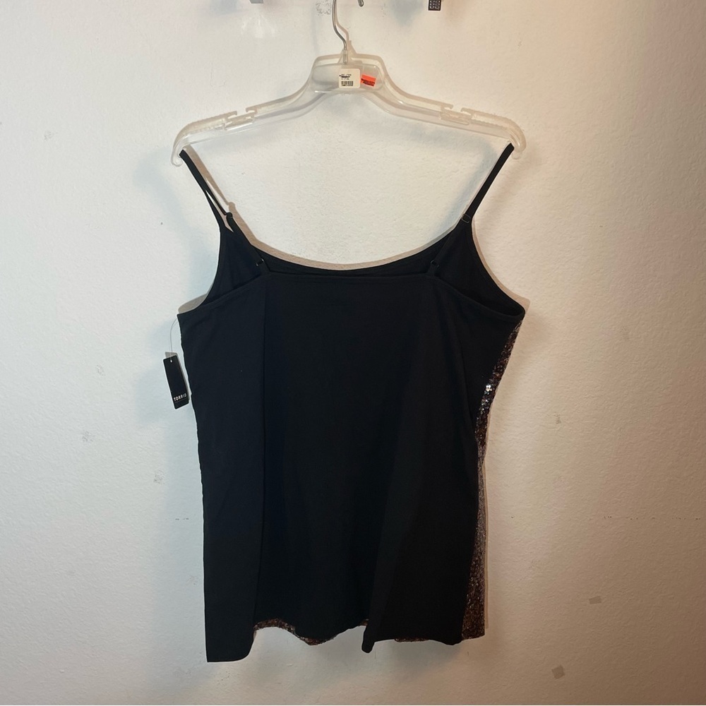 New Torrid rainbow sequin black scoop neck cami size 4x 26 - Picture 5 of 10